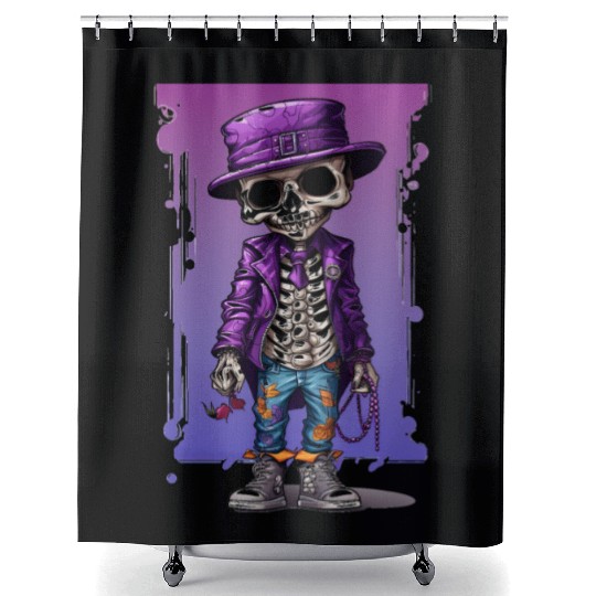 Halloween Masquerade Spooky costumes Falloween Shower Curtains