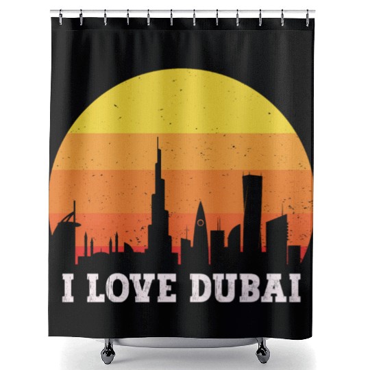 I love Dubai Shower Curtains