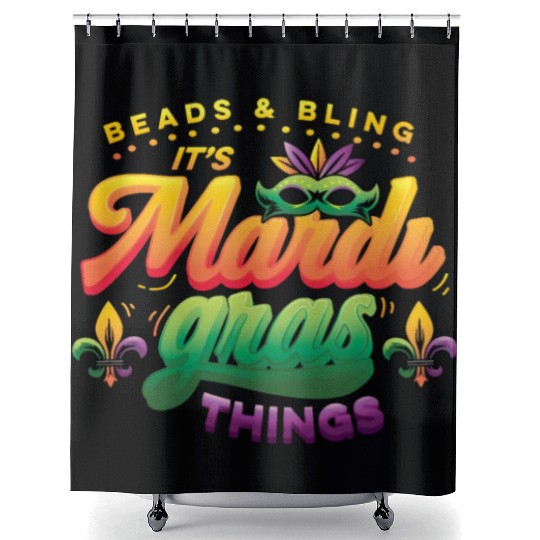 Beads & Bling It's Mardi Gras Things Shower Curtains