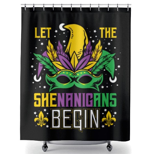 Mardi Gras Let The Shenanigans Begin Shower Curtains