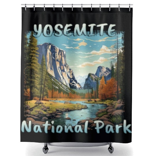USA Yosemite National Park Sierra Nevada Colorful Shower Curtains