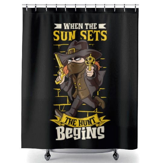 Vampire Hunter Undead Slayer Stake and Cross Shower Curtains