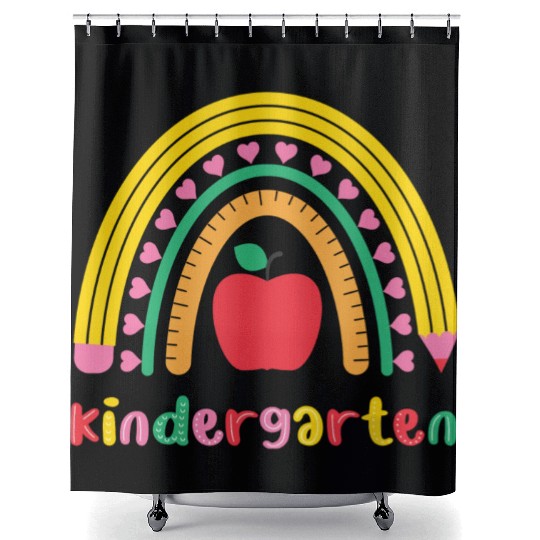 Kindergarten Rainbow Girls Kids Teacher Team Shower Curtains