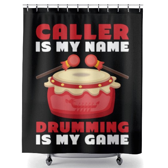 Funny Dragon Boat Racing Paddle Shower Curtains