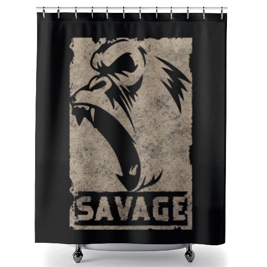 Gorilla Silverback Primate Shower Curtains