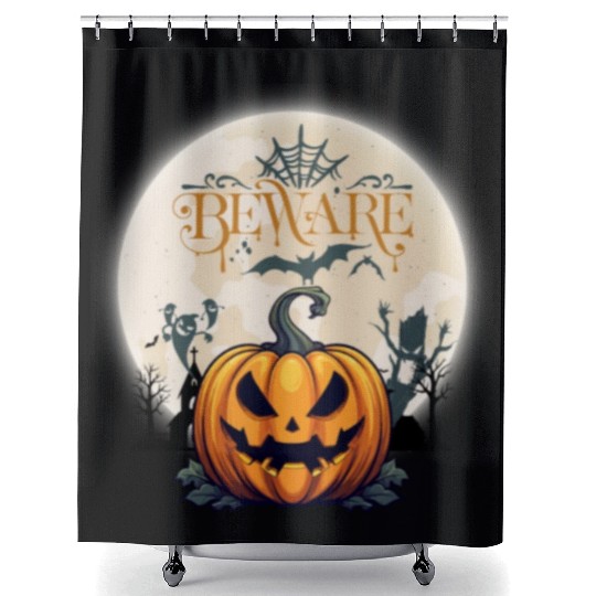 Naughty Pumpkin Shower Curtains