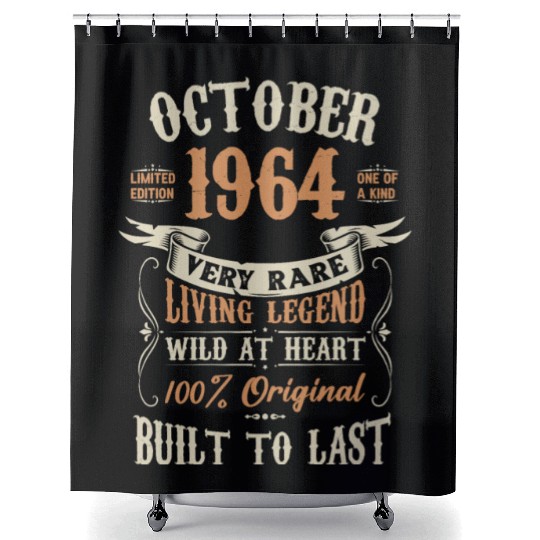October 1964 Birthday Surprise Shower Curtains