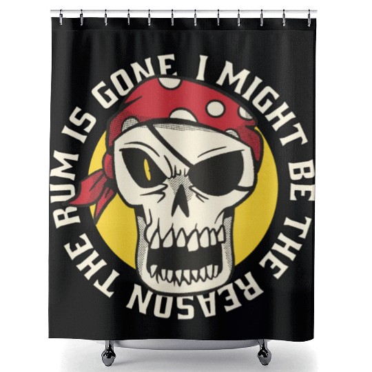 I might be the reason the rum is gone Shower Curtains