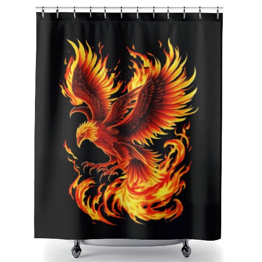 Phoenix Bird Shower Curtains