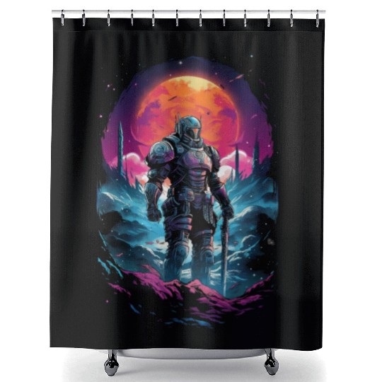 Astro Knight Shower Curtains