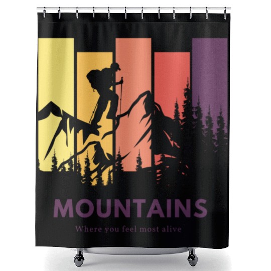 Mountains | Hiking | Nature | Adventure Shower Curtains