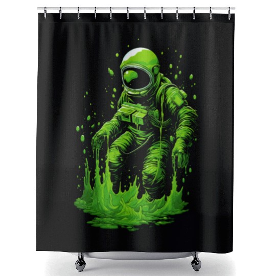 Astro Slime Shower Curtains