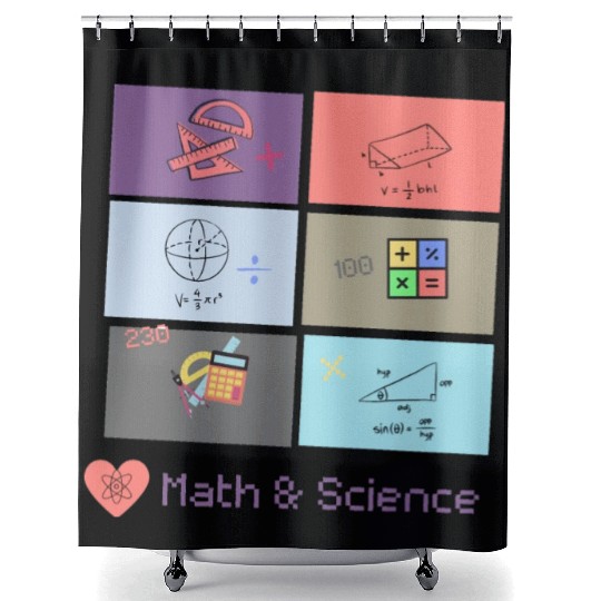 I love math and science Shower Curtains