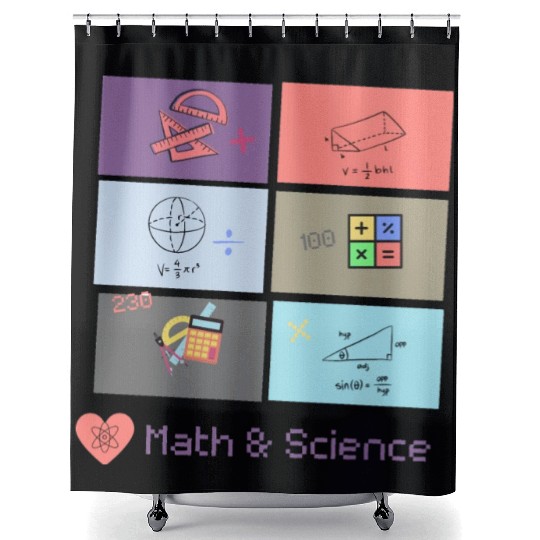 I love math and science Shower Curtains