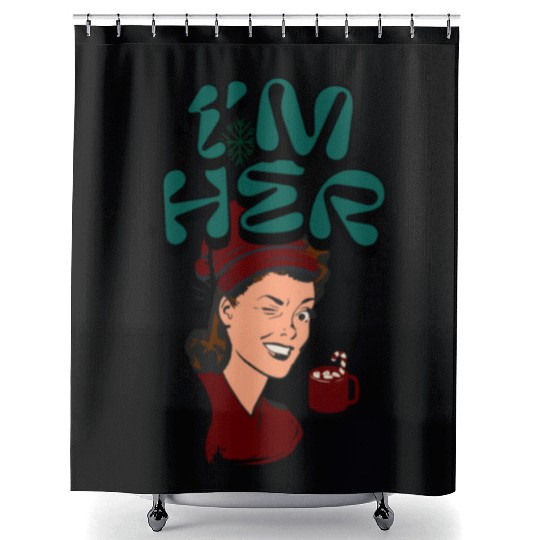 Im Her! Christmas/ Mrs. Claus design Shower Curtains