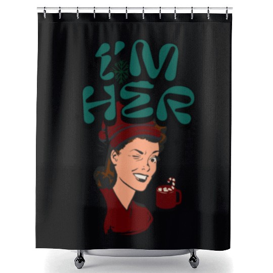 Im Her! Christmas/ Mrs. Claus design Shower Curtains