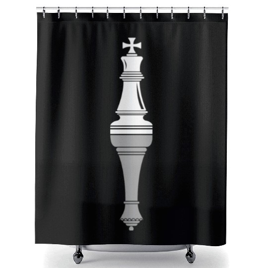 Chess King Queen Piece Game Player Club Lover Shower Curtains