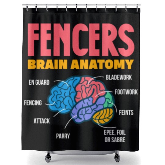 Fencers Brain Anatomy Shower Curtains