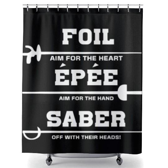Fencing Foil Epée Saber Shower Curtains