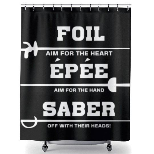 Fencing Foil Epée Saber Shower Curtains
