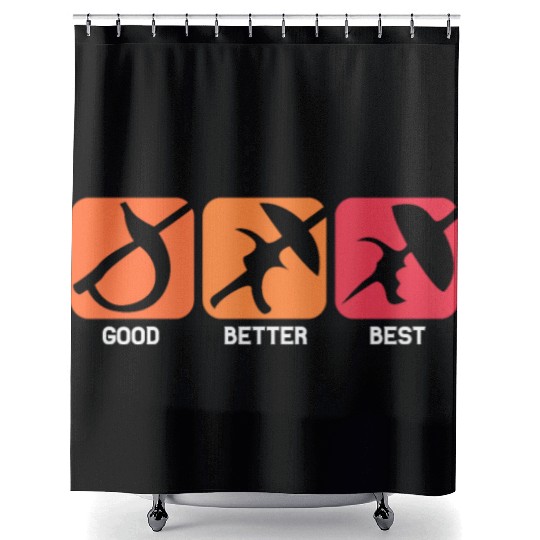 Fencing Swords Good Better Best Shower Curtains