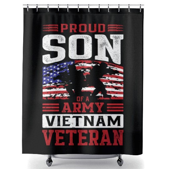 Proud Son Of A Army Vietnam Veteran Shower Curtains