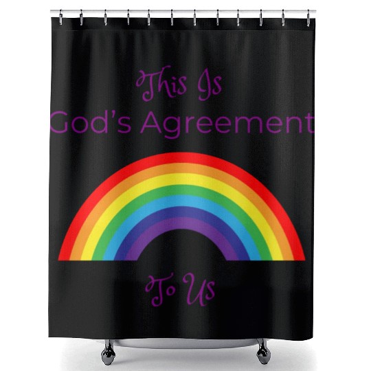 This is God's Agreement to us Purple Shower Curtains