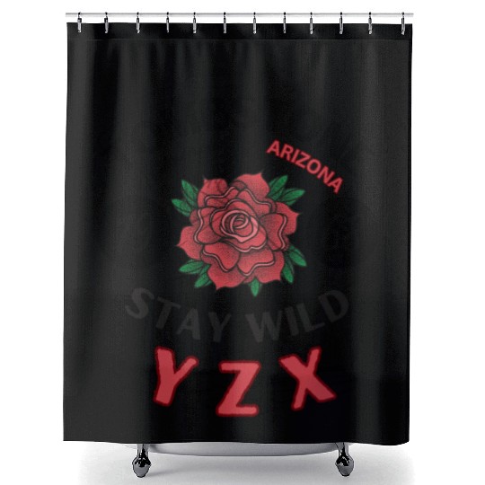 Tombstone Arizonna red rose Shower Curtains