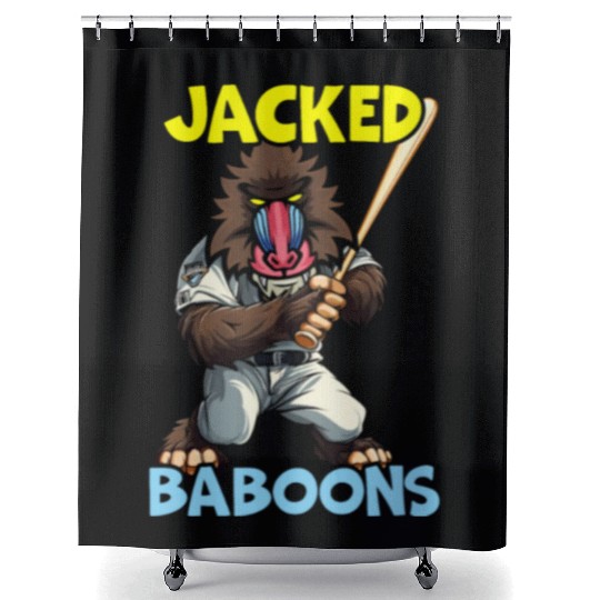 Baboon Monkey Lover Wildlife Animal Zookeeper Shower Curtains