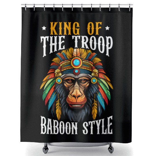 Baboon Monkey Lover Wildlife Animal Zookeeper Shower Curtains
