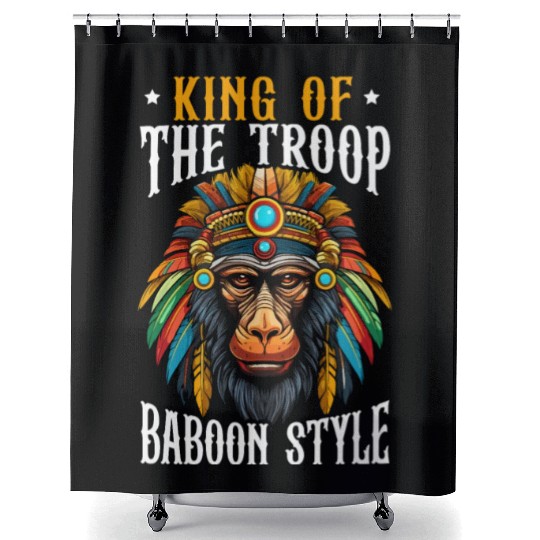 Baboon Monkey Lover Wildlife Animal Zookeeper Shower Curtains