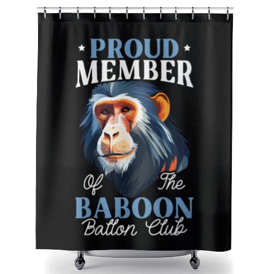 Baboon Monkey Lover Wildlife Animal Zookeeper Shower Curtains