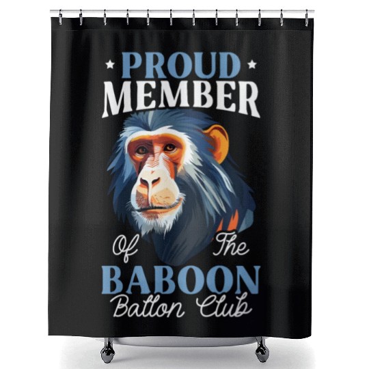 Baboon Monkey Lover Wildlife Animal Zookeeper Shower Curtains