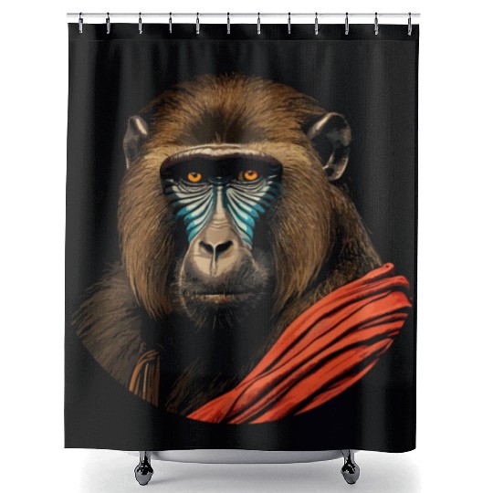 Baboon Monkey Lover Wildlife Animal Zookeeper Shower Curtains