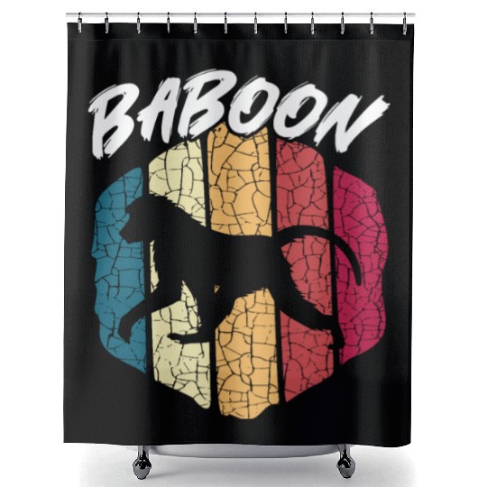 Baboon Monkey Lover Wildlife Animal Zookeeper Shower Curtains