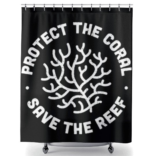 Protect the Coral Save the Reef Shower Curtains