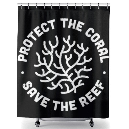 Protect the Coral Save the Reef Shower Curtains