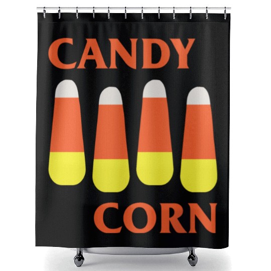 Candy Corn Punk Shower Curtains