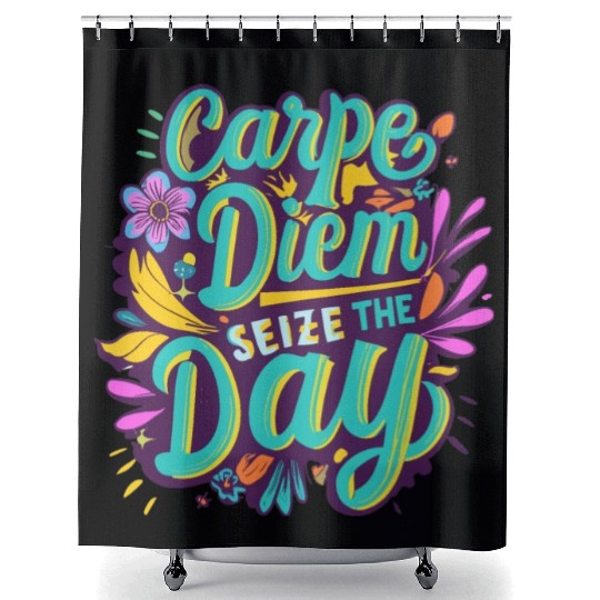Carpe diem Shower Curtains