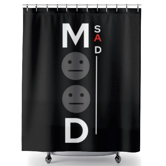 Sad mood design Shower Curtains