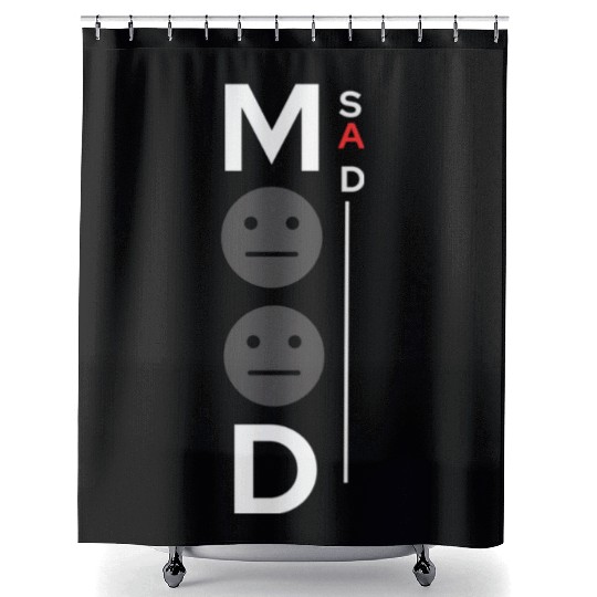 Sad mood design Shower Curtains