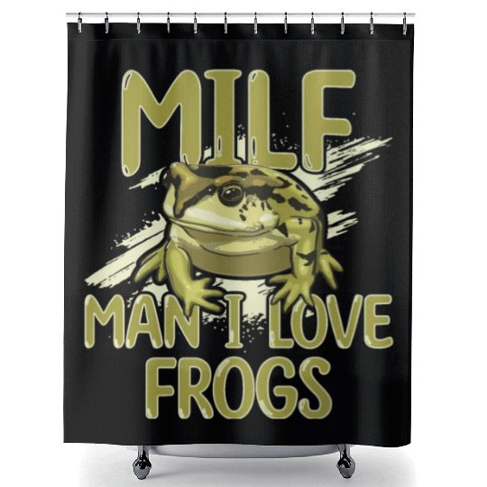 MILF Man I Love Frogs Shower Curtains