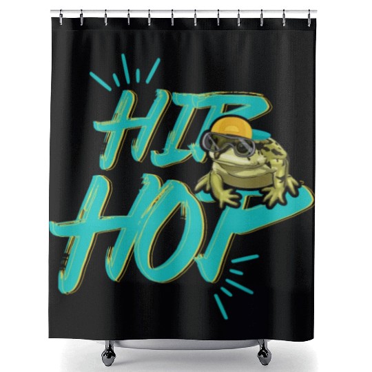 Hip Hop Frog Shower Curtains
