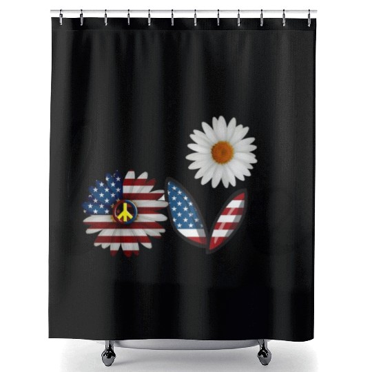 Love daisy solid Shower Curtains