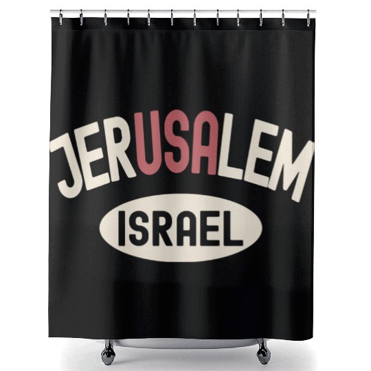Usa Jerusalem Israel Shower Curtains