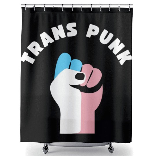 Trans Punk Transgender Pride Shower Curtains