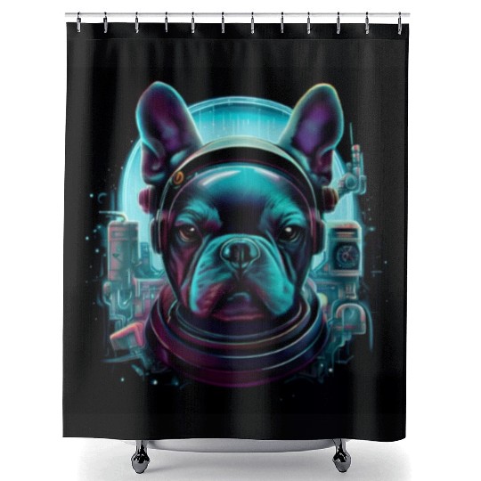 Fantasy Frenchie Bull Dog Shower Curtains