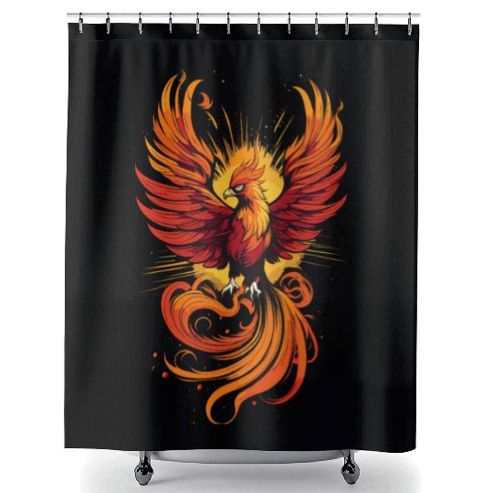 Phoenix bird - Ancient Greek Mythology Shower Curtains