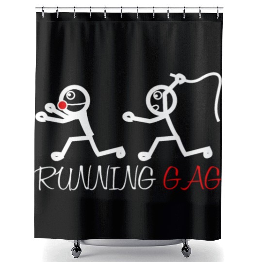 BDSM Running GAG Shower Curtains