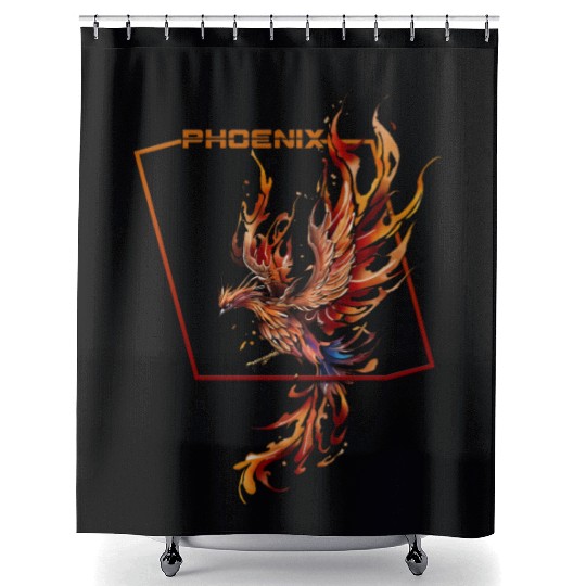 Rising Phoenix Shower Curtains